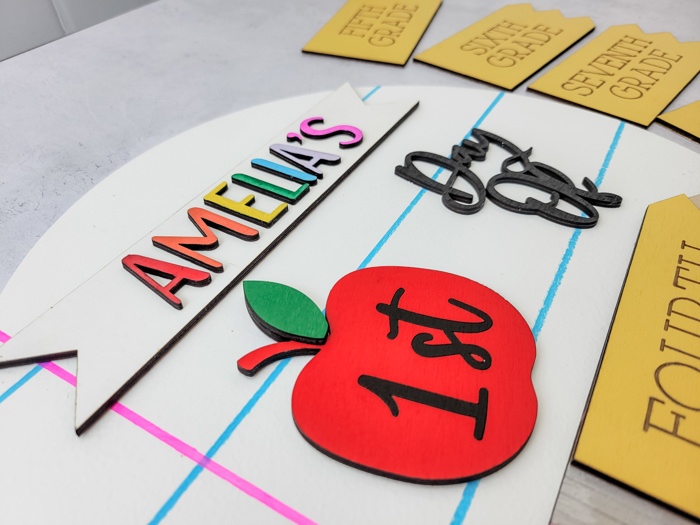 Personalized Back to School Sign, Interchangeable Back to School Sign, First Day of School Photo Prop