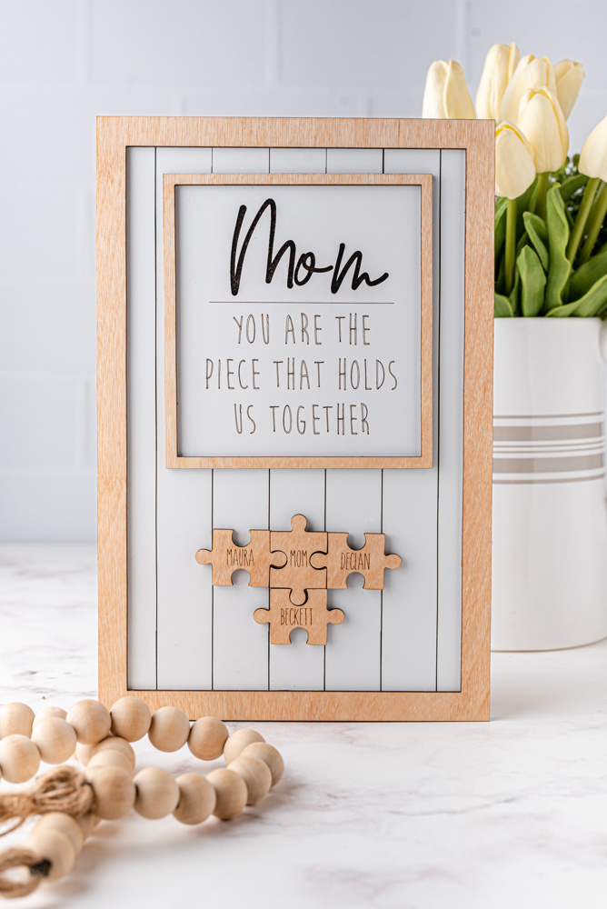 Personalized Puzzle Sign for Mom