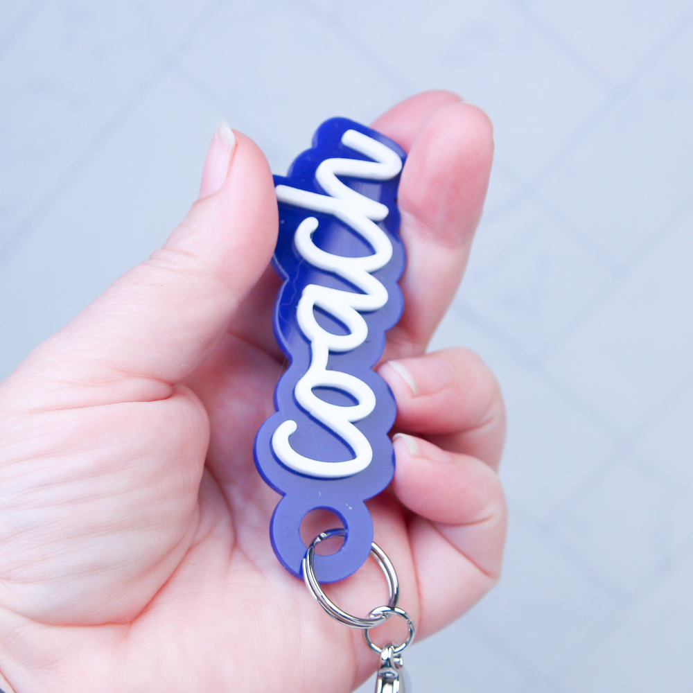 Personalized Name Acrylic Keychain Bag Tag 