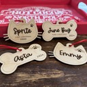  Cat or Dog Personalized Engraved Wooden Christmas Ornament 