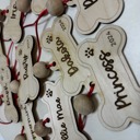  Cat or Dog Personalized Engraved Wooden Christmas Ornament 