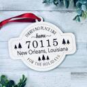  Zip Code Personalized Christmas Ornament