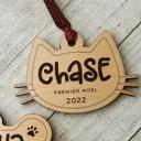  Cat or Dog Personalized Engraved Wooden Christmas Ornament 