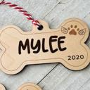  Cat or Dog Personalized Engraved Wooden Christmas Ornament 