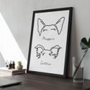  Dog Ear Outline 8X10 Gift Personalized With Name