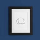  Dog Ear Outline 8X10 Gift Personalized With Name