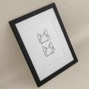  Dog Ear Outline 8X10 Gift Personalized With Name