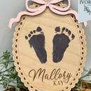  Personalized Wooden Baby Footprint Keepsake – Cherish Forever!