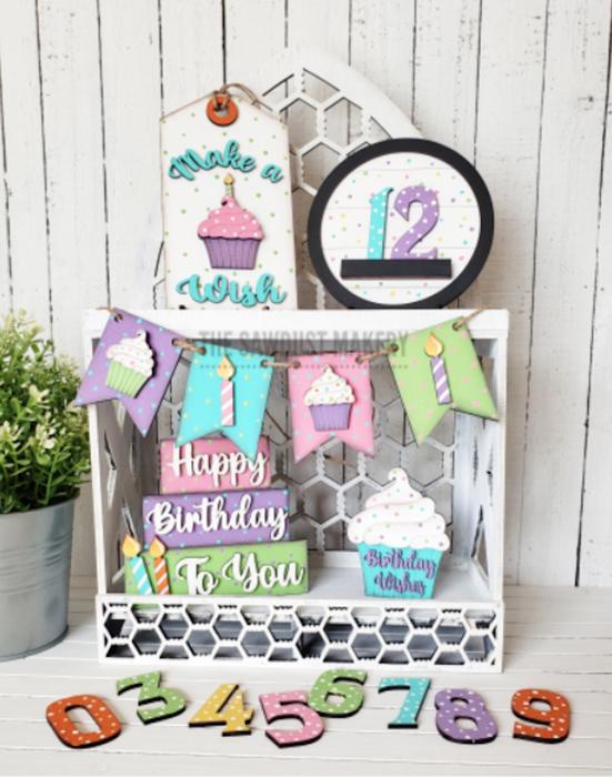 DIY Birthday Celebration Decor Tier Tray Kit 