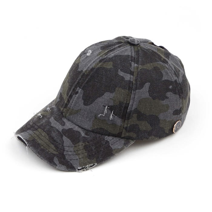 C.C® Cotton Ponytail Criss Cross Caps by Truly Contagious