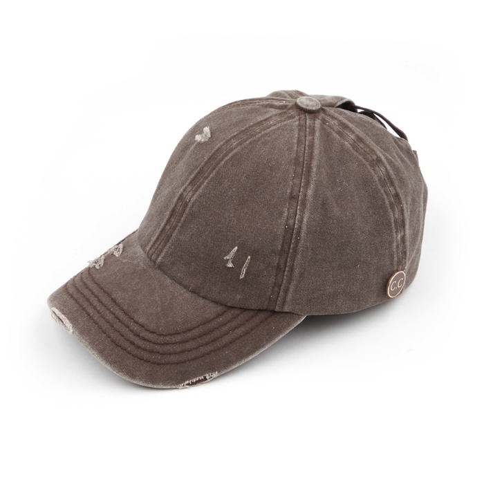 C.C® Cotton Ponytail Criss Cross Caps by Truly Contagious
