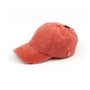 Burnt Orange C.C® Cotton Ponytail Criss Cross Caps by Truly Contagious