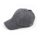 Charcoal C.C® Cotton Ponytail Criss Cross Caps by Truly Contagious