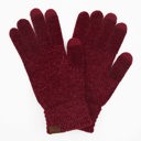 Burgundy C.C® Chenille Women Unisex Touchscreen Gloves by Truly Contagious