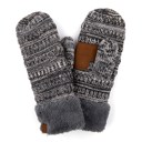 ADULT Black/Grey/Light Grey/Natural Grey C.C® Crafted Multi Color Mittens by Truly Contagious