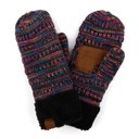 ADULT Black/Teal/Purple/Hot Pink C.C® Crafted Multi Color Mittens by Truly Contagious