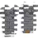 Light Melange Grey | Newborn - 12 Month C.C® Baby Beanie Yarn Pom Pom Hats by Truly Contagious