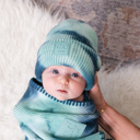 Newborn - 12 Month | Teal & SeaGreen C.C® Beanie Kids Tie Dye Hats -Two Sizes - Newborn - 9 Months and Ages 1-5 - by Truly Contagious