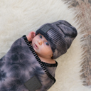 Newborn - 12 Month | Dark & LightGrey C.C® Beanie Kids Tie Dye Hats -Two Sizes - Newborn - 9 Months and Ages 1-5 - by Truly Contagious