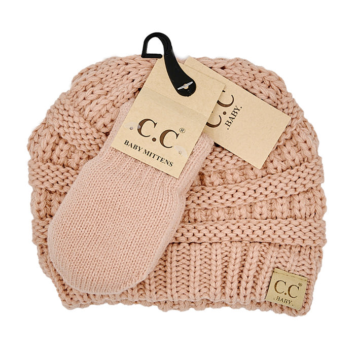 C.C® Baby Unisex Beanie and Mitten Set by Truly Contagious