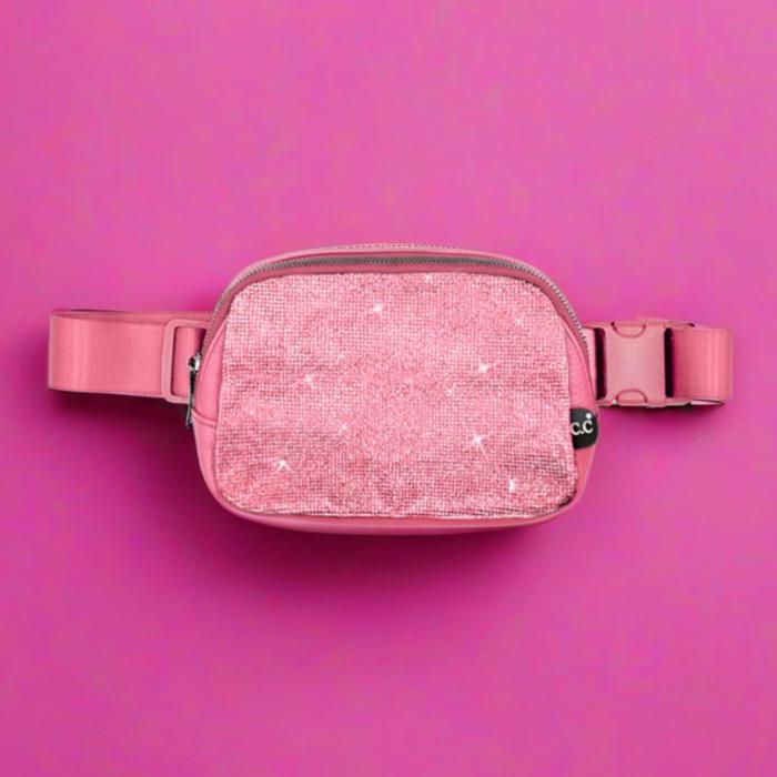 C.C® Brand Rhinestone Fanny Pack -Cross Body Bag by Truly Contagious