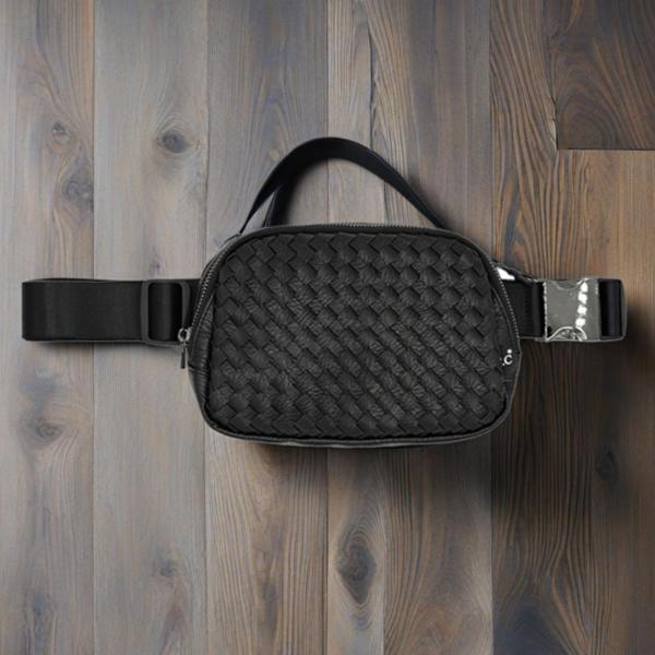 C.C Vegan Leather Woven Fanny Pack By Truly Contagious | Jane.com