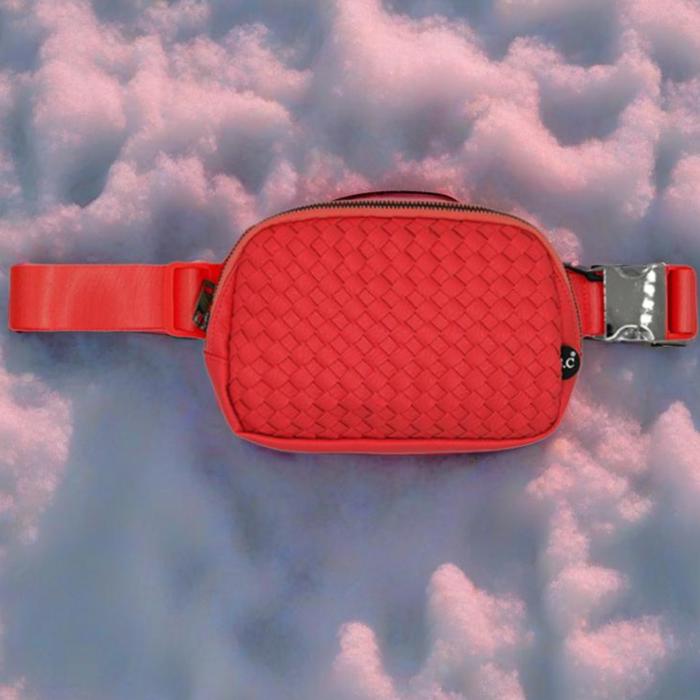 C.C® Vegan Leather Woven Fanny Pack By Truly Contagious