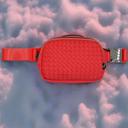Red C.C® Vegan Leather Woven Fanny Pack By Truly Contagious