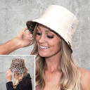 Dark Beige - Youth - Adult C.C® Leopard Bucket Hat, Reversible by Truly Contagious