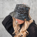 Grey - Youth - Adult C.C® Leopard Bucket Hat, Reversible by Truly Contagious