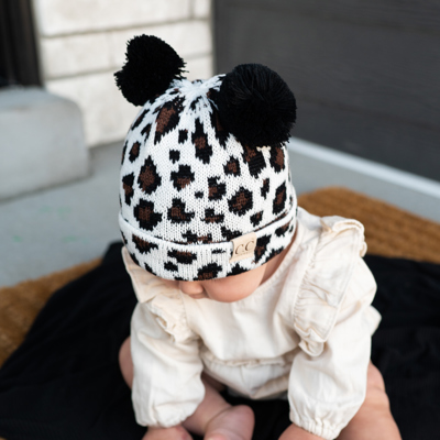 C.C® Baby Beanie Animal Print Winter Hats by Truly Contagious