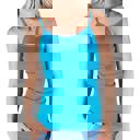 Teal-Shirt Size S-L Teal Cami Tanks Basic Layering Women Camisoles by Truly Contagious