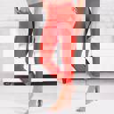 Fire Red - Pant Size 0-8 Capri Leggings | Casual and Workout ( Sofra - Mopas - New Mix - Kathy - Colorful - Anita )