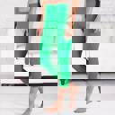 Green - Pant Size 0-8 Capri Leggings | Casual and Workout ( Sofra - Mopas - New Mix - Kathy - Colorful - Anita )