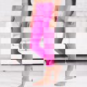 Neon Pink - Pant Size 0-8 Capri Leggings | Casual and Workout ( Sofra - Mopas - New Mix - Kathy - Colorful - Anita )