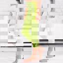 Neon Yellow - Pant Size 0-8 Capri Leggings | Casual and Workout ( Sofra - Mopas - New Mix - Kathy - Colorful - Anita )