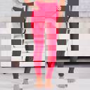 Fire Red - Pant Size 0-8 Comfy Non-Lined Leggings - Lightweight Perfect Fit