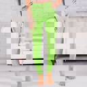 Lime - Pant Size 0-8 Comfy Non-Lined Leggings - Lightweight Perfect Fit
