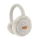 Grey C.C® Cable Knit Earmuffs by Truly Contagious