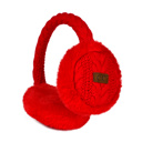 Red C.C® Cable Knit Earmuffs by Truly Contagious