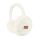 White C.C® Cable Knit Earmuffs by Truly Contagious