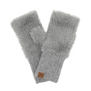Grey C.C® Plush Fingerless Glove By Truly Contagious