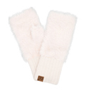 Ivory C.C® Plush Fingerless Glove By Truly Contagious