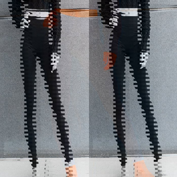 Slimming Fleece Lined Leggings- Truly Contagious