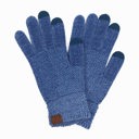Dark Denim C.C® Chenille Women Unisex Touchscreen Gloves by Truly Contagious