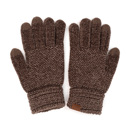 Earth Brown C.C® Chenille Women Unisex Touchscreen Gloves by Truly Contagious