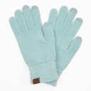 Mint C.C® Chenille Women Unisex Touchscreen Gloves by Truly Contagious
