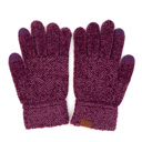 Orchid Flower C.C® Chenille Women Unisex Touchscreen Gloves by Truly Contagious