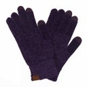 Purple C.C® Chenille Women Unisex Touchscreen Gloves by Truly Contagious