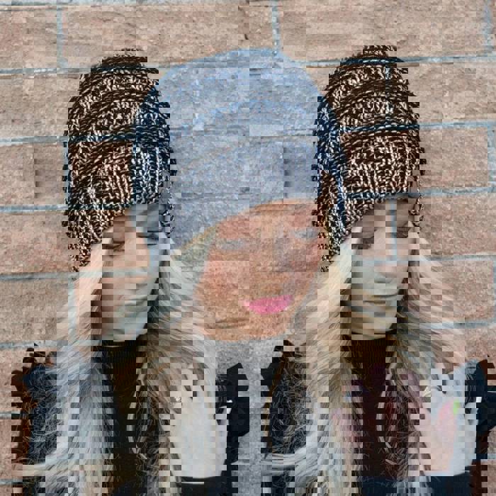 C.C® Beanie Cozy Metallic Cable Knit Skully Hats by Truly Contagious